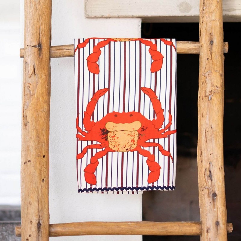 LRS Tea Towel - Crab Stripe