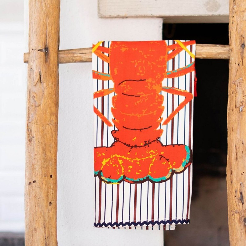 LRS Tea Towel - Lobster Stripe