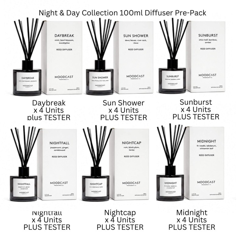 Moodcast  Night & Day 100ml Diffuser Starter Pre-Pack