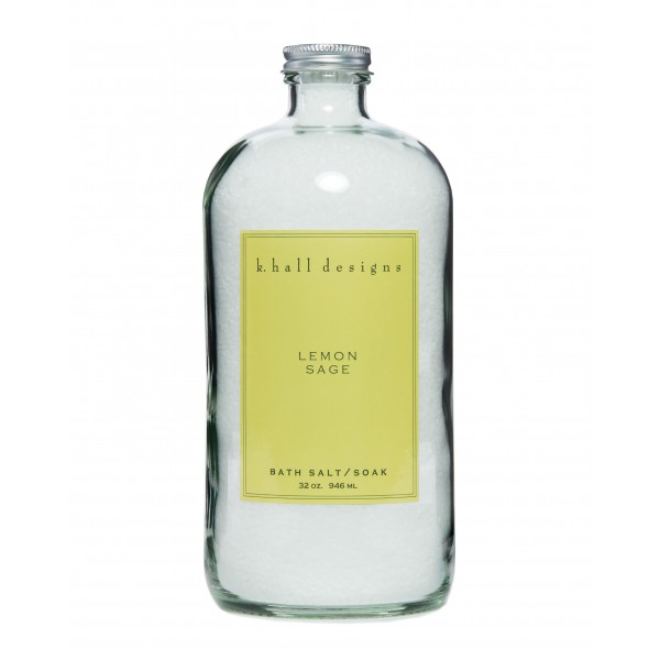 K. Hall Designs Lemon Sage 32oz Bath Soak 