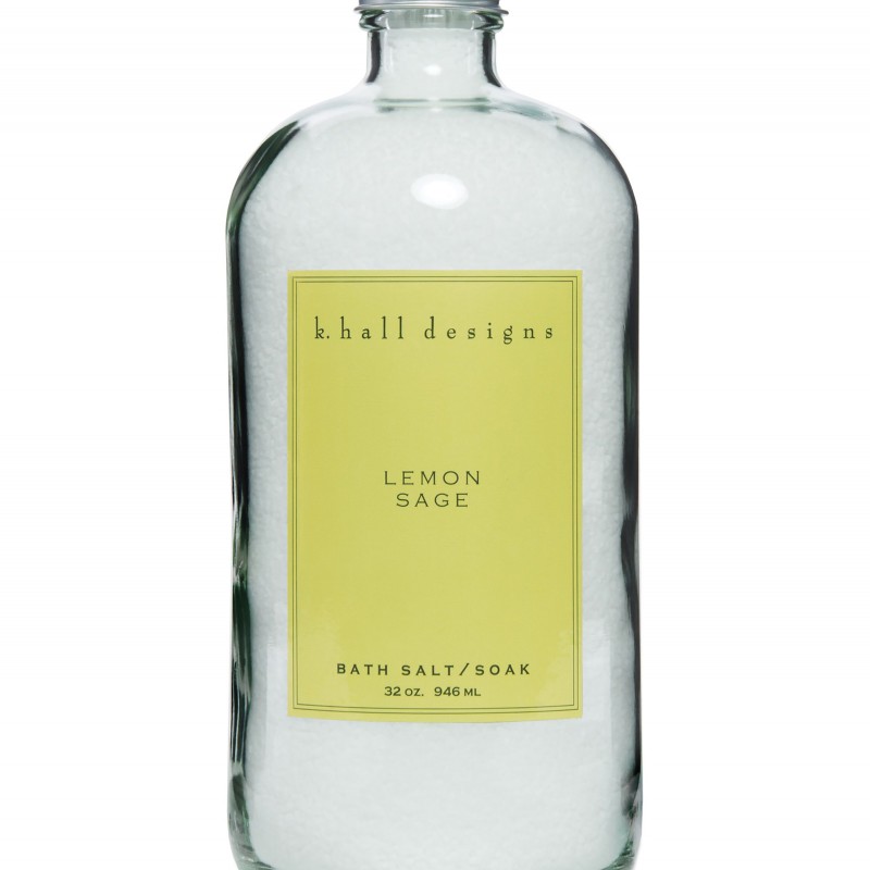 K. Hall Designs Lemon Sage 32oz Bath Soak 