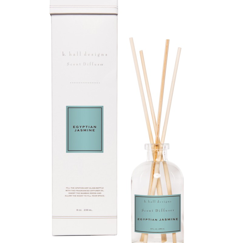 K. Hall Designs Egyptian Jasmine 8oz Scented Reed Diffuser