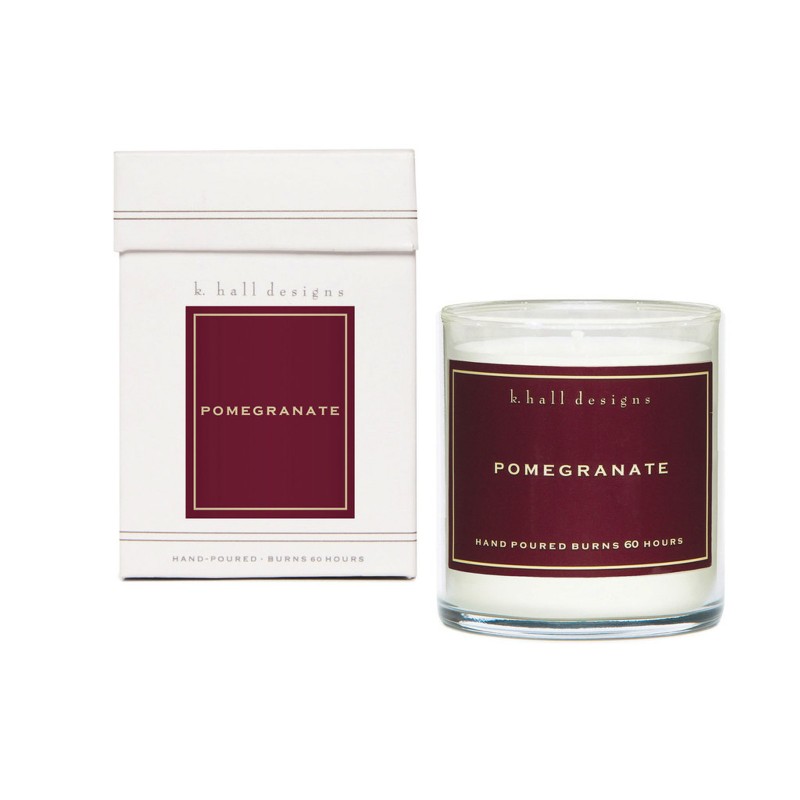 K. Hall Designs Pomegranate 60 Hour Jar Candle