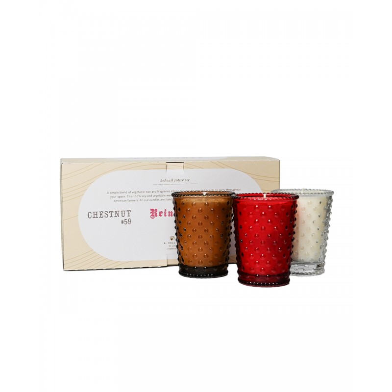 Simpatico Hobnail Votive Set Holiday