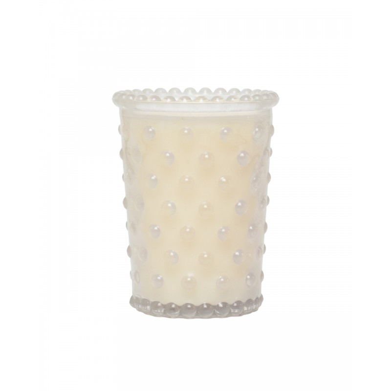 Simpatico Hobnail Votive White Flower