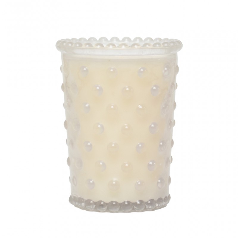 Simpatico Hobnail Votive White Flower