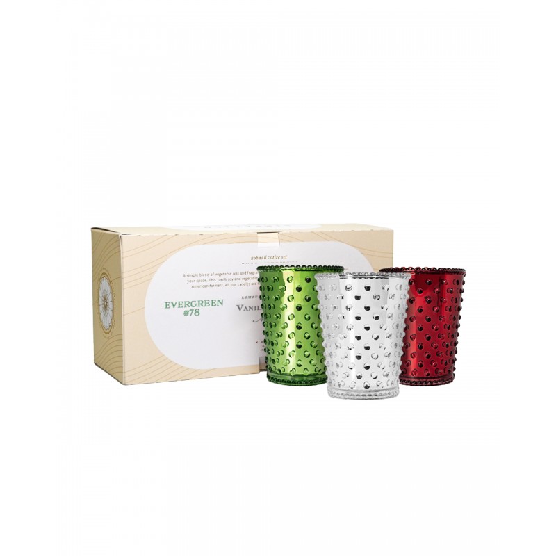 Simpatico Hobnail Votive Chrome Set 