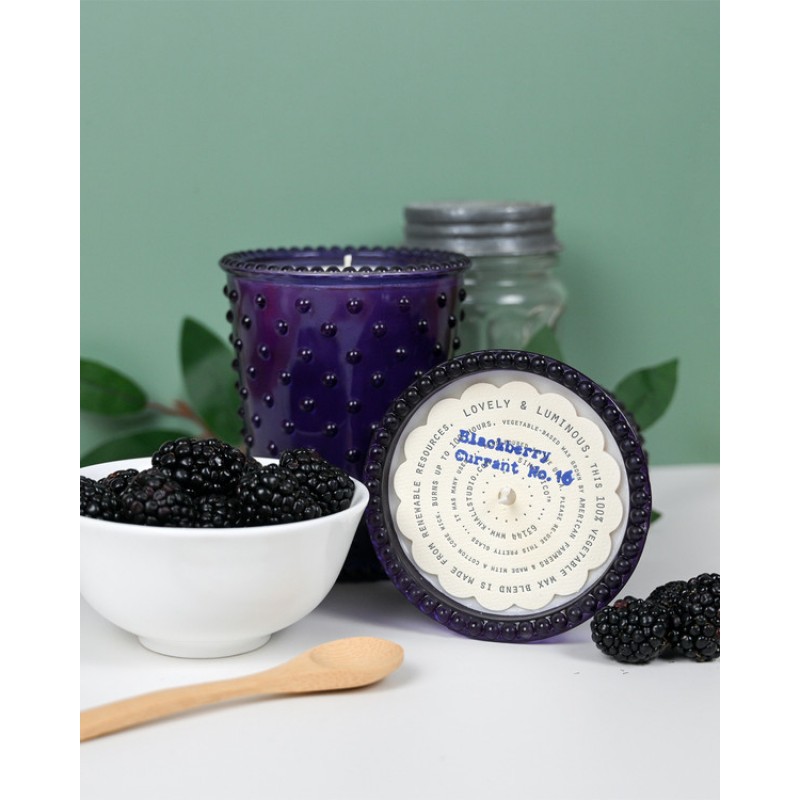 Simpatico Blackberry Currant #16 Hobnail Glass Candle 