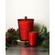 Simpatico Grande Reindeer 50oz Hobnail Glass Candle 