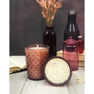 Simpatico Fig #98 Hobnail Glass Candle 