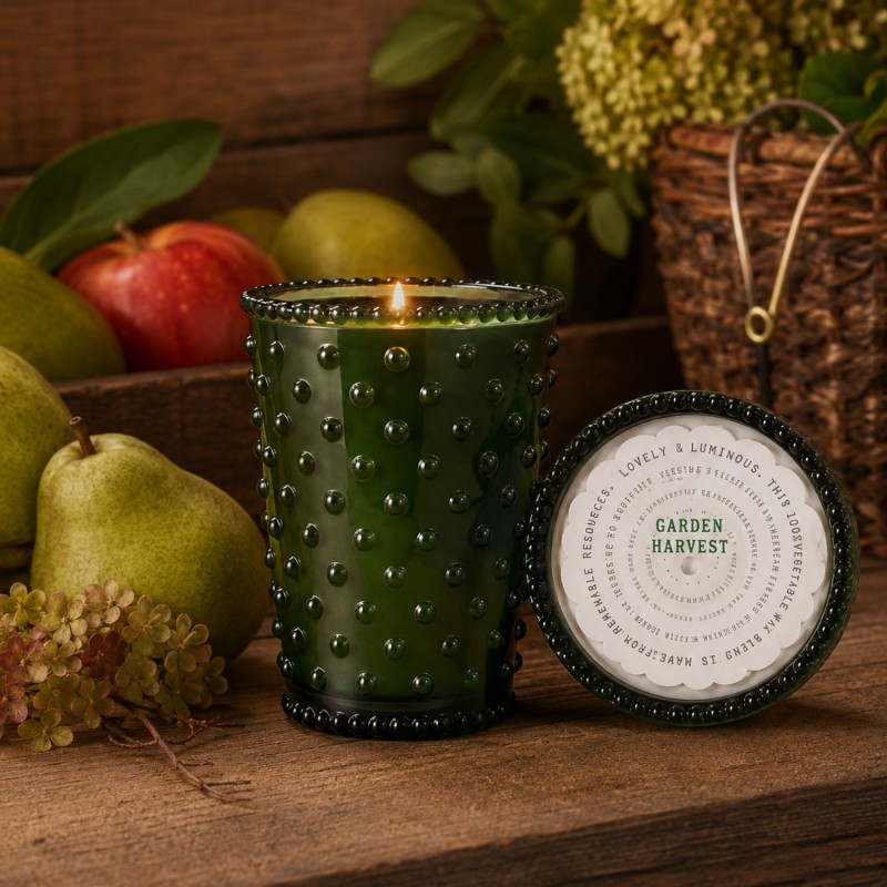 Simpatico Garden Harvest #51703 Hobnail Glass Candle Simpatico Garden Harvest #51703 Hobnail Glass Candle