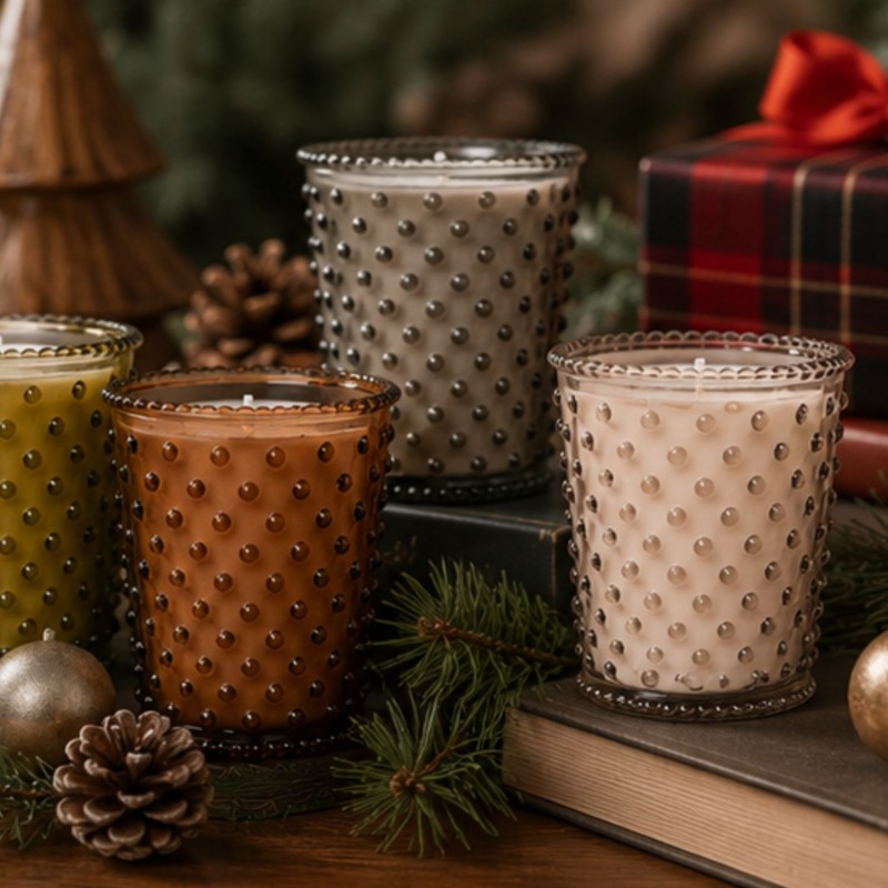 Simpatico Apple Maple Bourbon #268 Hobnail Glass Candle 