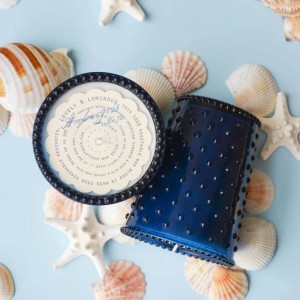 Simpatico Ambergris #72 Hobnail Glass Candle 