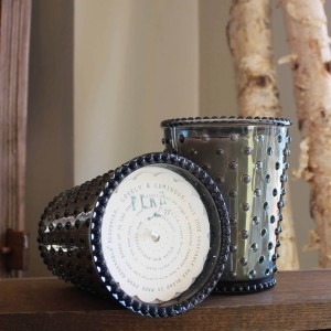 Simpatico Fern #17 Hobnail Glass Candle 