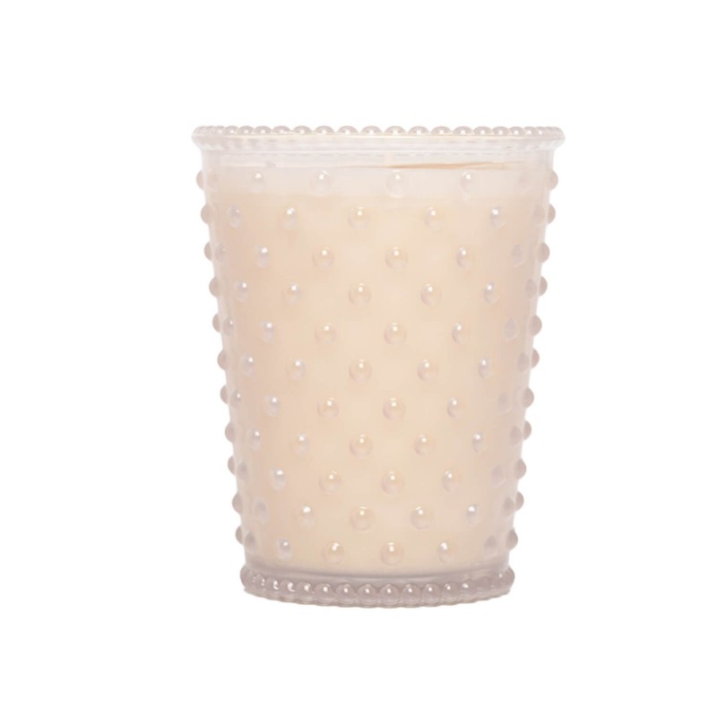 Simpatico White Flower #42 Hobnail Glass Candle Simpatico White Flower #42 Hobnail Glass Candle