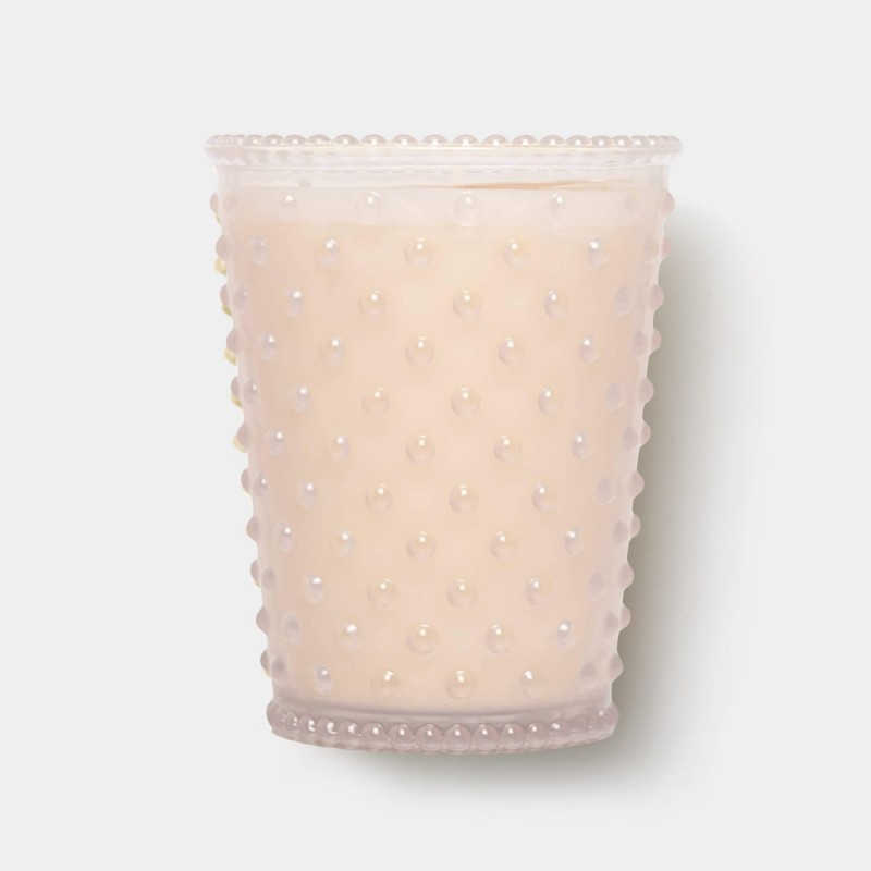 Simpatico White Flower #42 Hobnail Glass Candle Simpatico White Flower #42 Hobnail Glass Candle