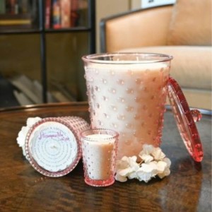 Simpatico Honeysuckle #92 Hobnail Glass Candle 