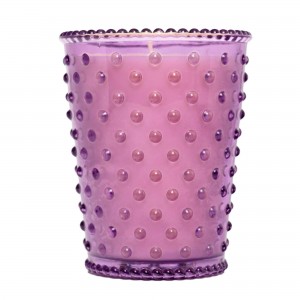 Simpatico Lilac #41 Hobnail Glass Candle 