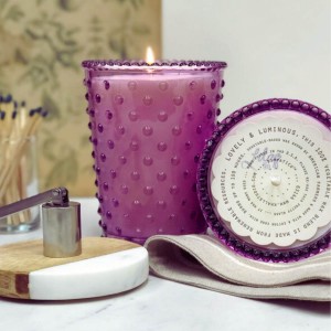 Simpatico Lilac #41 Hobnail Glass Candle 