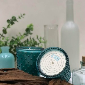 Simpatico Cucumber & Gin #74 Hobnail Glass Candle