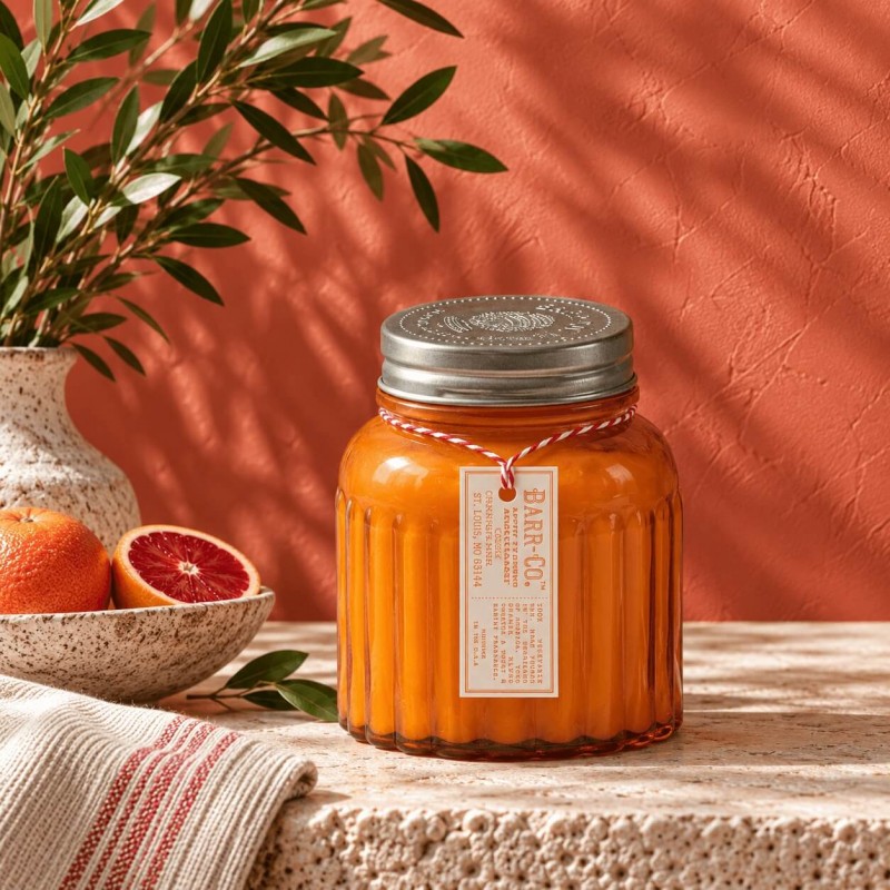 Barr-Co Soap Shop Apothecary Candle Blood Orange Amber