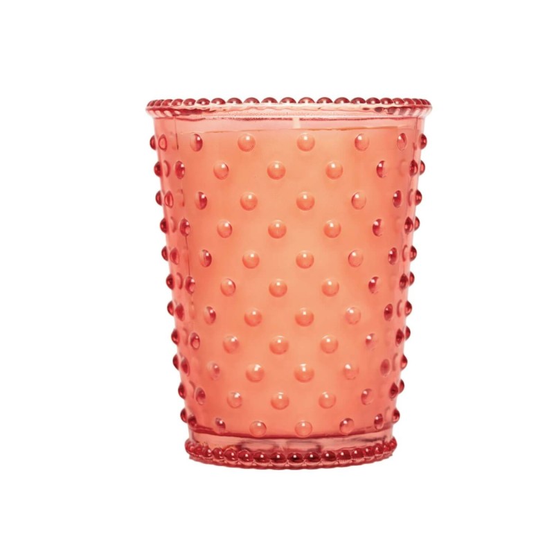 Simpatico Watermelon #04 Hobnail Glass Candle Simpatico Watermelon #04 Hobnail Glass Candle