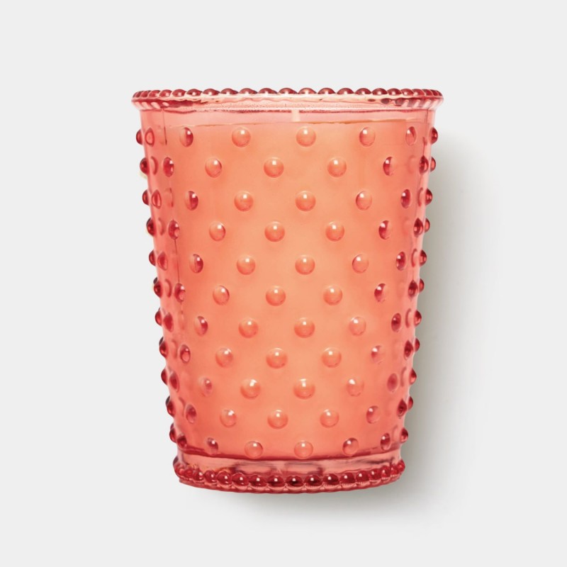 Simpatico Watermelon #04 Hobnail Glass Candle 