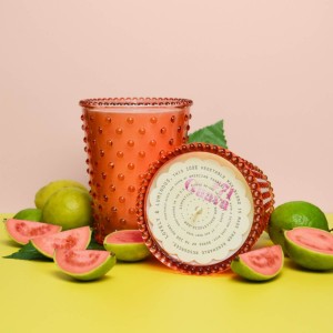 Simpatico Guave #71 Hobnail Glass Candle 