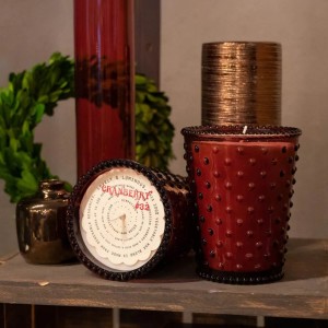 Simpatico Cranberry #32 Hobnail Glass Candle 