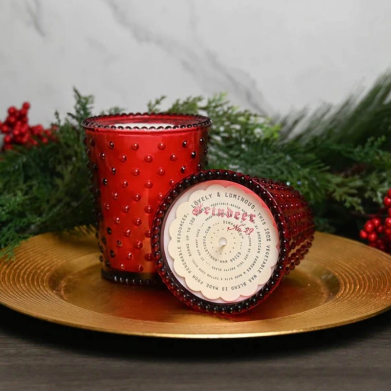 Simpatico Reindeer #29 Hobnail Glass Candle Simpatico Reindeer #29 Hobnail Glass Candle