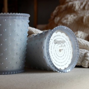 Simpatico Snow #85 Hobnail Glass Candle