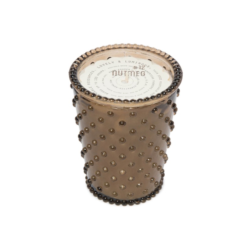 Simpatico Nutmeg #12 Hobnail Glass Candle Simpatico Nutmeg #12 Hobnail Glass Candle