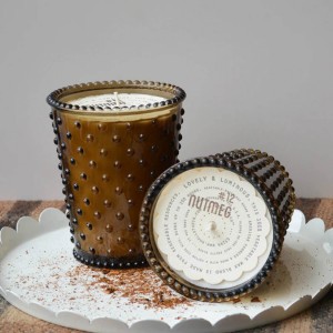 Simpatico Nutmeg #12 Hobnail Glass Candle 