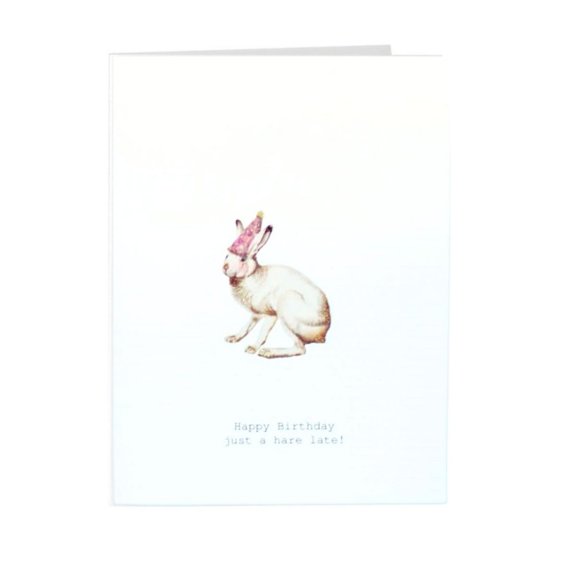 TokyoMilk Card Happy BIrthday Just A Hare Late TokyoMilk Card Happy BIrthday Just A Hare Late