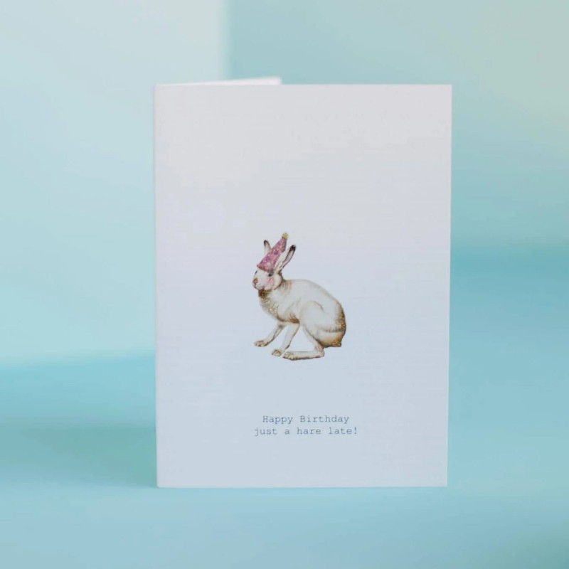 TokyoMilk Card Happy BIrthday Just A Hare Late TokyoMilk Card Happy BIrthday Just A Hare Late