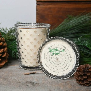 Simpatico Scotch Pine #26 Hobnail Glass Candle
