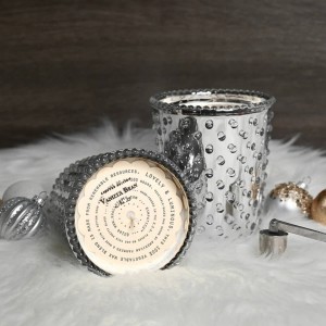 Simpatico Vanilla Bean Chrome #53 Hobnail Glass Candle 