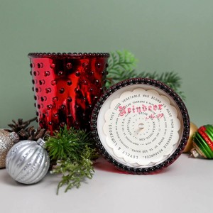 Simpatico Reindeer Chrome #52 Hobnail Glass Candle