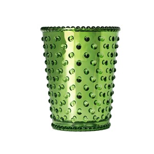 Simpatico Evergreen Chrome #78 Hobnail Glass Candle