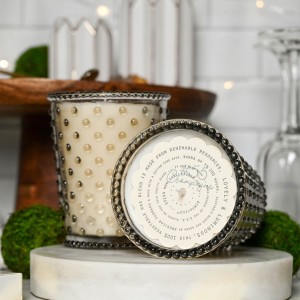Simpatico Champagne #55 Hobnail Glass Candle 