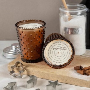 Simpatico Gingerbread #69 Hobnail Glass Candle  