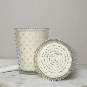 Simpatico Crème Fresh #96 Hobnail Glass Candle 