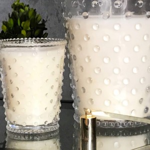 Simpatico Crème Fresh #96 Hobnail Glass Candle 