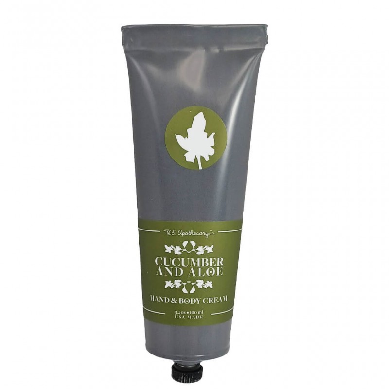 U.S. Apothecary Hand & Body Cream Cucumber & Aloe 3.4oz /100g