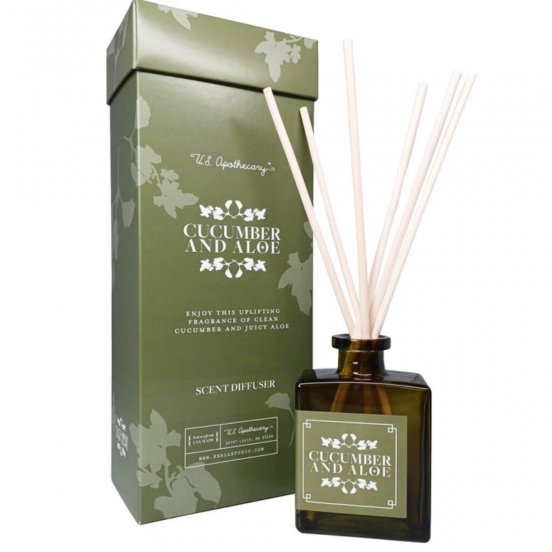 U.S. Apothecary Cucumber & Aloe Reed Diffuser Set 8oz U.S. Apothecary Cucumber & Aloe Reed Diffuser Set 8oz