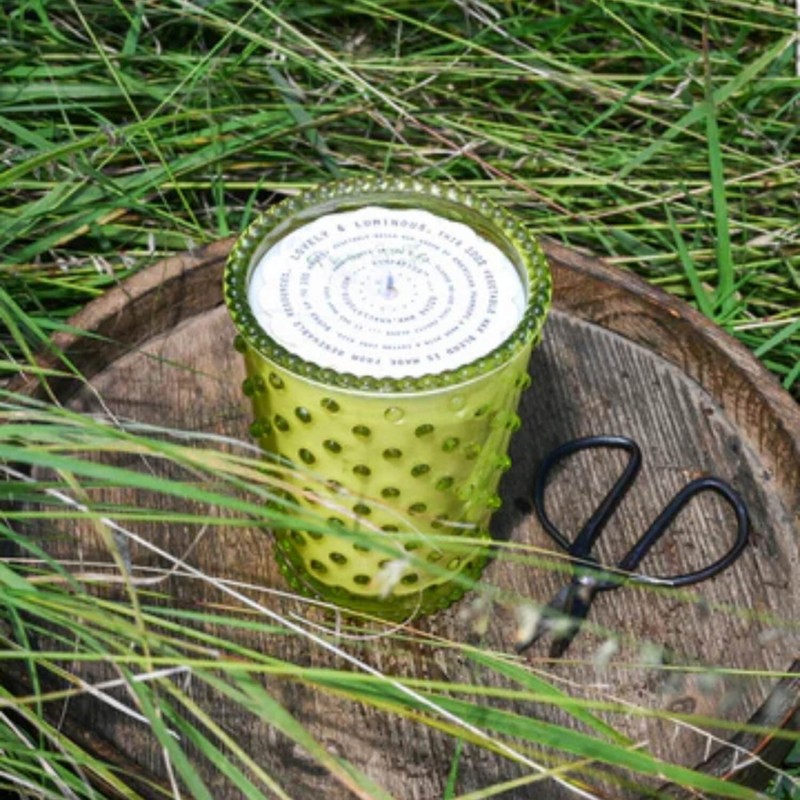 Simpatico Prairie Grass #347 Hobnail Glass Candle Simpatico Prairie Grass #347 Hobnail Glass Candle