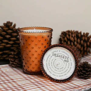 Simpatico Chestnut #59 Hobnail Glass Candle 
