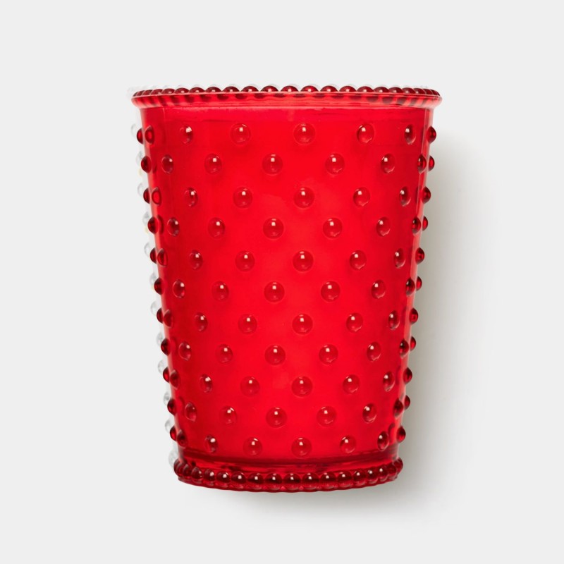 Simpatico Strawberry Poundcake #73 Hobnail Glass Candle 