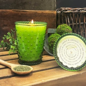 Simpatico Green Tea & Cucumber #51 Hobnail Glass Candle 
