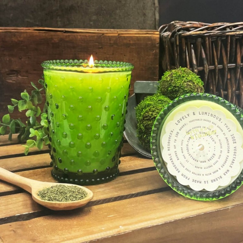 Simpatico Green Tea & Cucumber #51 Hobnail Glass Candle Simpatico Green Tea & Cucumber #51 Hobnail Glass Candle